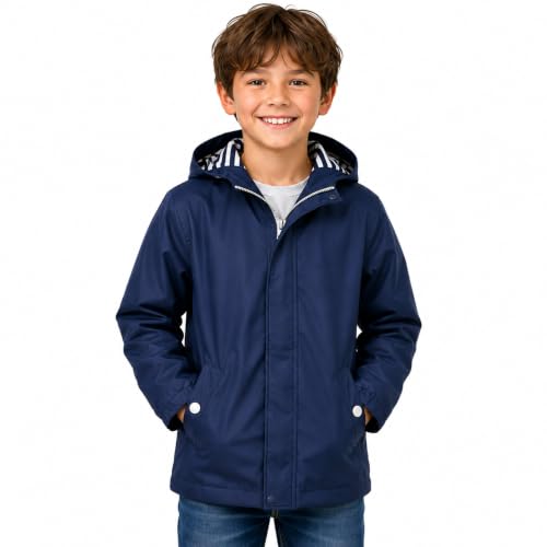 Image of iXtreme Boys Rain Jacket - Lightweight Waterproof Hooded Rain Coat for Boys - Windbreaker Jacket for Outdoor Play & Travel