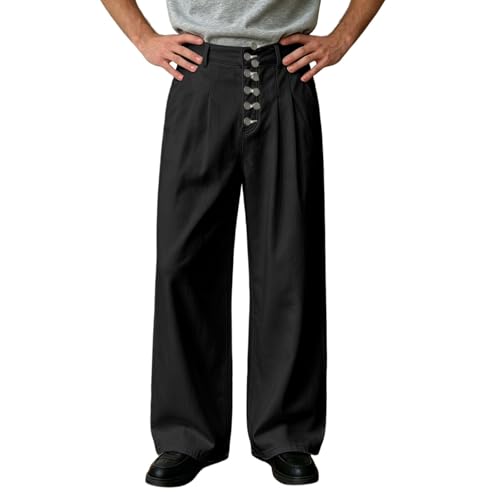Pantalon jean droit double pli : l'élégance fluide et confortable