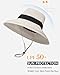 Senker Fashion Sun Hats for Women UV Protection, Waterproof Ponytail Wide Brim Bucket Hat for Summer Beach Gardening Travel Beige