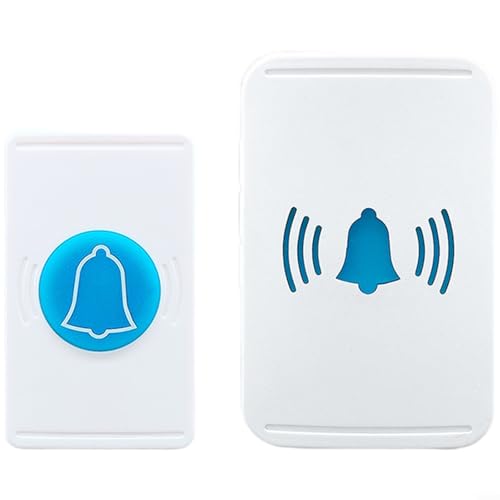 Image of HomeVortex Wireless Doorbell with Long Range up to 150m, IP44 Waterproof Outdoor for battery Chime, 38 Melodies and 3 Volume Levels for Home Office Blue