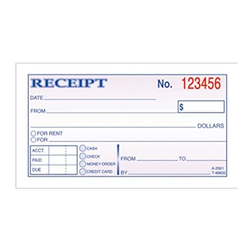 image for TOPS Money Receipt Book, 2-Part, Carbonless, 2 5/8 x 5 3/8 Inches, 50 