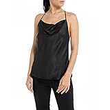 VISCOSE SATIN Replay Damen W2123 Bluse, 098 Black, Large