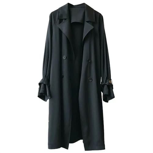 Trench minimaliste automne ample pour un confort de bureau unique