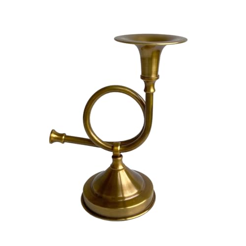 Schooner Bay Co. French Horn Fox Hunt Candle Stick Holder