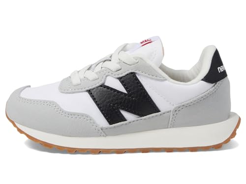 New Balance Kid's 237 V1 Bungee Sneaker, White/Black, 13 W Little Kid by New Balance - Used condition - Image 4