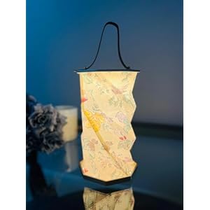 Portable Lamp, Rotating Light,Novelty Folding Lamp, Night Light, USB Rechargeable Table Lamp, Outdoor Camping, Creative Gift Home Office Decor for Family Kids (Floral and Rabbit, with Handle)