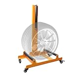 DESEQPT Rolling Wheel Detailing Stand – Heavy-Duty Tire Cleaning and Polishing Roller with 3-Way Rotating Rollers for Ceramic Coating, Tire Shine, Car Wheel Wash – Garage Accessory for Auto Detailers