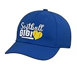 Softball Gigi Grandma Heart Gigi of A Softball Player Gigi Adjustable Printed Baseball Hat, Royal Blue