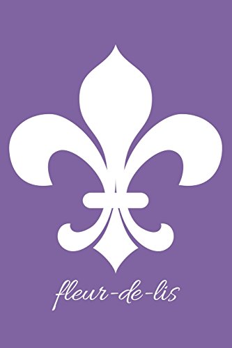 fleur-de-lis - Deluge Purple Blank Notebook with Fleur de Lis Corners: 101 Pages, 6 x 9 Journal, Soft Cover