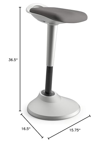 Image of basyx by HON Perch Stool, Sit to Stand Backless Stool for Office Desk, Charcoal (HVLPERCH)