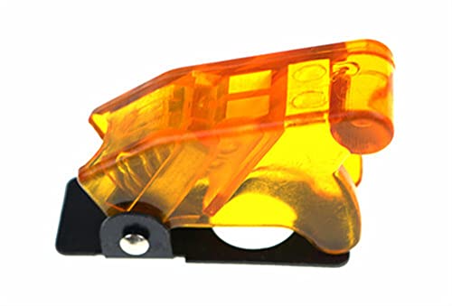 Interrupteur à bascule jaune transparent 12mm GUMMMY avec capot de protection anti-poussière