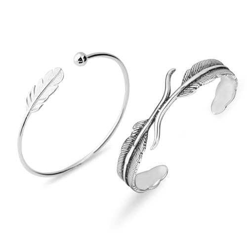 CVDYWDJIE Pack De 2 Pulseras con Elementos De Resorte, Pulseras Abiertas...