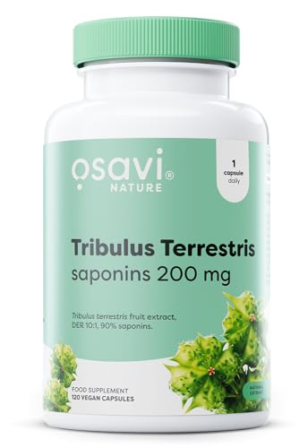 Osavi - Tribulus Terrestris | 200 mg Saponine pro Kapsel aus Fruchtextrakt - Pflanzliche Unterstützung für Vitalität, Ausdauer und Trainingsroutinen | 120 Kapseln