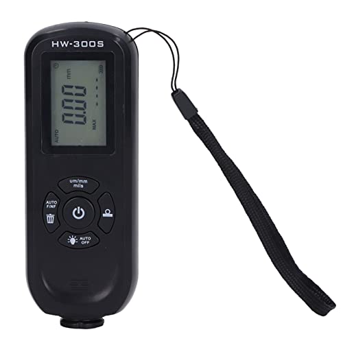 Eujgoov - Jauge d'épaisseur de Revêtement HW‑300S, Jauge d'épaisseur Numérique, Compteur d'épaisseur de Film LCD à Rétroéclairage Numérique pour la Fabrication de Traitement des Métaux