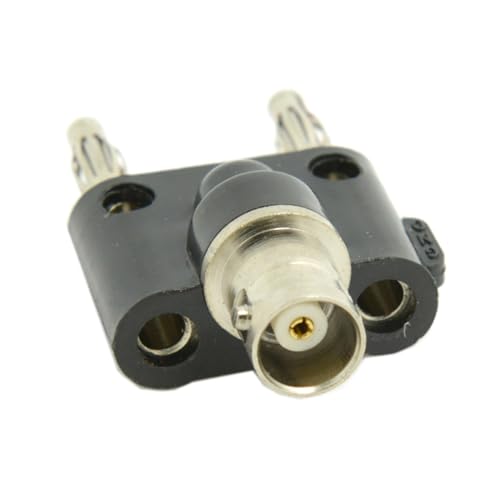 Chenyang BNC Female Jack to Two Dual Banana Male Plug Pin RF Splitter Adapter Connector
