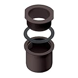 INEFA PVC Ablaufstutzen zum Schrauben für Kastenrinne, Dunkelbraun DN 75 / NW 83, Schraubstutzen aus PVC-U, einfache Montage, Made in Germany