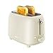 COMFEE' Retro Series 2-Scheiben-Toaster mit Auftau- und Wiederaufwärmfunktion, Kunststoff, Creme, MT-RP2L18W2(CM)