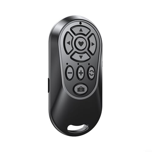 Allthingstore Telecomando per fotocamera senza fili con zoom e messa a fuoco per smartphone fotografia e vlogging, design compatto, portata 15 m, nero (nero)
