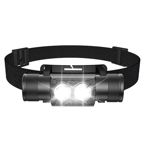 Trliradyn Headlamp Rechargeable 3200mAh Hard Hat Light,1000LM Forehead LED Flashlight Lightweight, Heavy-Duty, IPX4 Waterproof for Camping, Running, Work, Hiking, Fishing