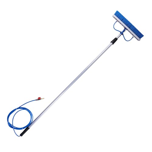 Image of TetraClean 3M Solar Panel Cleaning Kit with Water-Fed Telescopic Pole & Nylon Brush I Solar Brush 90 Adjustable Rotation Water Control