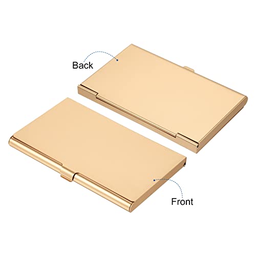 Patikil PTA220324TT0936EU Business Card Holder, 2 Pieces Aluminum Alloy Flip Cover Slim Name Cards Case thumb #2