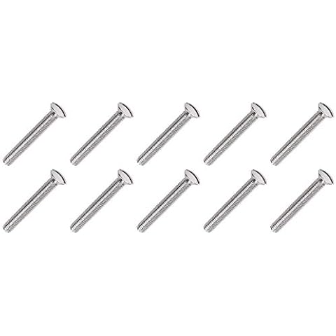 M3.5mm x 40mm Long Electrical Machine Screws Light Switch Plug Socket x10 Cover