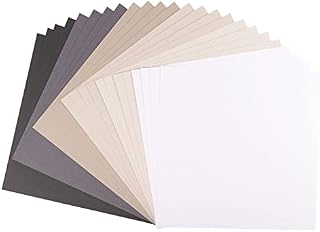 Vaessen Creative Florence Scrapbook Paper 216g 12x12-x24 Sheets Multipack Black, 30.5x30.5x0.7 cm