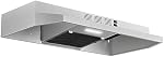 Hotte de portée 30 inch Sous Cabinet, Hotte de ventilation de cuisine en acier inoxydable 280CFM, Cuisinière de cuisine intégrée avec contrôle du bouton en fonte, cabriolet sans conduit, 2 Eventail de vitesse, lumineux LED lampe