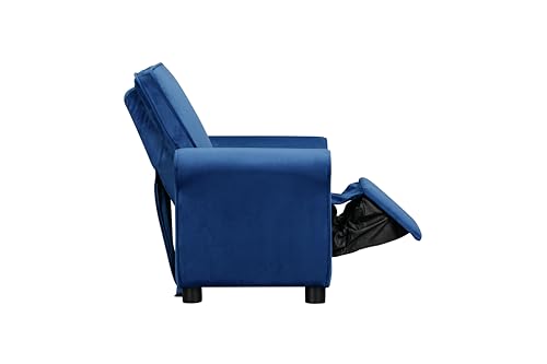 Image of Olive & Opie Jordan Kids /Toddler Push Back Recliner Chair, Lounge Sofa for Boys & Girls Ages 3 and Up, Soft Upholstery, Nautica Soft