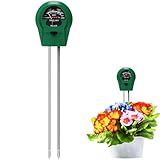 Soil Tester 3-in-1 Soil Moisture/Light/PH Tester Moisture Meter for Plants Water Meter Gardening Tools Hydrometer for Garden Indoor Outdoor Plants (No Batteries Required)