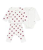 Petit Bateau Ensemble Bébé 3 Pièces Cache Coeur Imprimé Cœurs En Coton