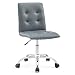 Modway Prim Ribbed Armless Mid Back Swivel Conference Office Chair In Gray