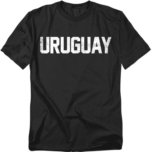 Popfunk Uruguay Vintage Name, Athletic Fan Unisex T-Shirt, Black, 6X-Large