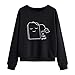 Produktbild Yesmile Damen Sweatshirt Langarm Hoodies Pullover Streifen Shirt Hoodie Print Sweatshirt Damen Herbst Sweater