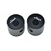 KAISH Set of 2 Aluminium Metal Flat Top Guitar Bass Knobs Guitar Volume/Tone Control Knobs 1/4