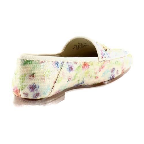 Image of Sam Edelman Loraine Sunflower Multi Almond Toe Slip On Heeled Dress Wide Loafers