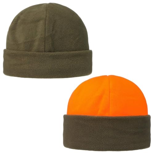 faustmann GERMANY LODENHUT MANUFAKTUR Signal Fleece Wendemütze Umschlagmütze Beanie Herren Damen Winter Herbst Oliv One Size
