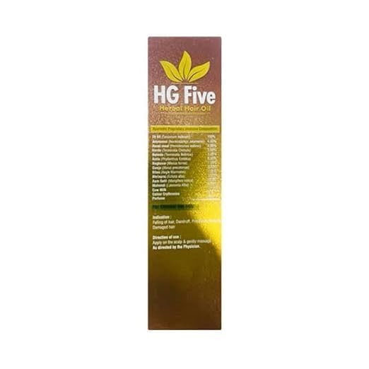 Image of HGFive Herbal Hair Oil for Healthy and Strong Hair, 100ml- (Pack of 1)