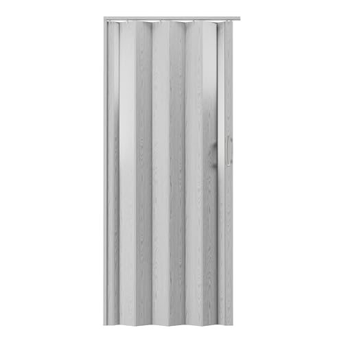Techni Home Studio Series 48' W x 80' H PVC Foldable Accordion Door, Trimmable, Flexible Single...