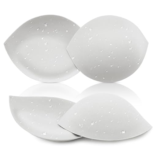 Nimiah Waterproof Bathing Suit Inserts - Waterproof Push up Pads for Swimsuits 2 Pairs, Bikini Breast Enhancer Add Instant Volume White