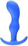 Doc Johnson Mood - Naughty 2 - Silicone Anal Plug - Medium - 3.9 in. Long and 1 in. Wide - Tapered Base for Comfort Between The Cheeks - Medium - Blue