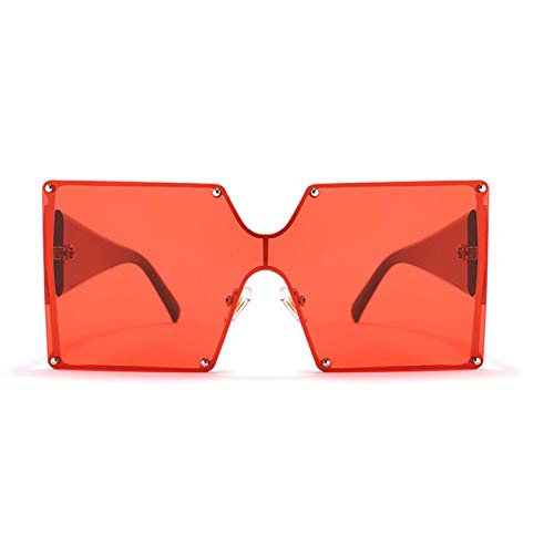 Image of mincl /Oversized Shield Sunglasses Woman 2019 Fashion Luxury Shades UV400 Vintage Flat Top Futuristic Sunglasses