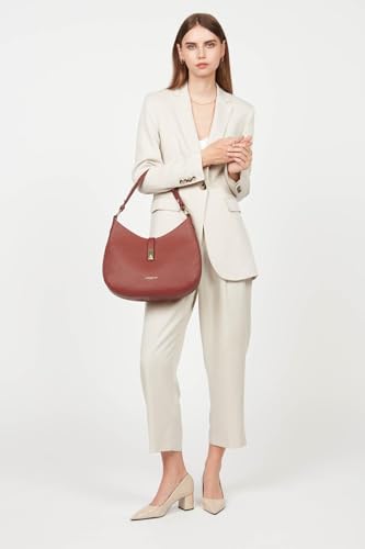 Sac besace LANCASTER Milano Horizon grand format en cuir grainé carmin pour femme active - 2