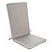 Cojín de Silla Gris de poliéster Impermeable Minimalista para jardín de 48 x 123 Garden - LOLAhome