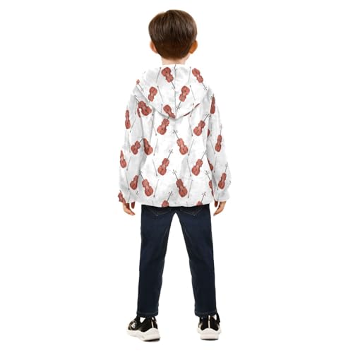 Violin Girls Fleece Jacket Girls Fall Jacket Girls Zip Up Hoodie Girls Sherpa Jacket 2-10T4
