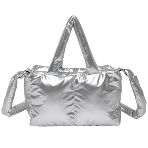 Small Puffy Handbags Tote Quilted Shoulder Crossbody Bag for Women