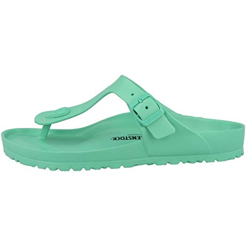 Birkenstock Gizeh Flip Flops Women White Flip Flops Shoes, Bold Jade, 3.5 UK