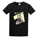 ANGXIAO Men's Edward Snowden with Flag O-Neck Cotton T Shirt Black 3XL