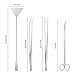 Ohtomber Aquascape Tools Aquarium Kit - 4PCS Terrarium Supplies Include Long Tweezers for Terrarium, Feeding Tongs, Aquarium Scissors, Algae Scraper for Fish Tank Cleaning Plant Trimming