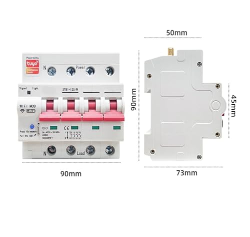 Disjoncteur temporisé 1P à 4P 80A pour tableau électrique - 6